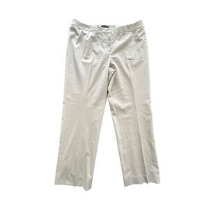 Lafayette 148 NY Trousers Wool Pants Womens Sz 16 Barrow Straight Beige #U12-4